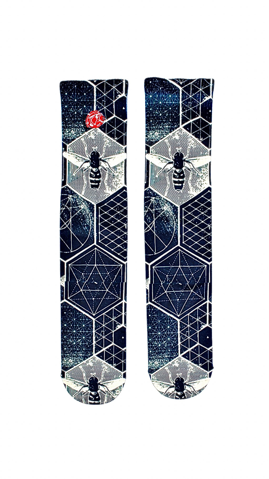 COSMIC BEE GEOMETRIC SOCK W/ EMBROIDERY